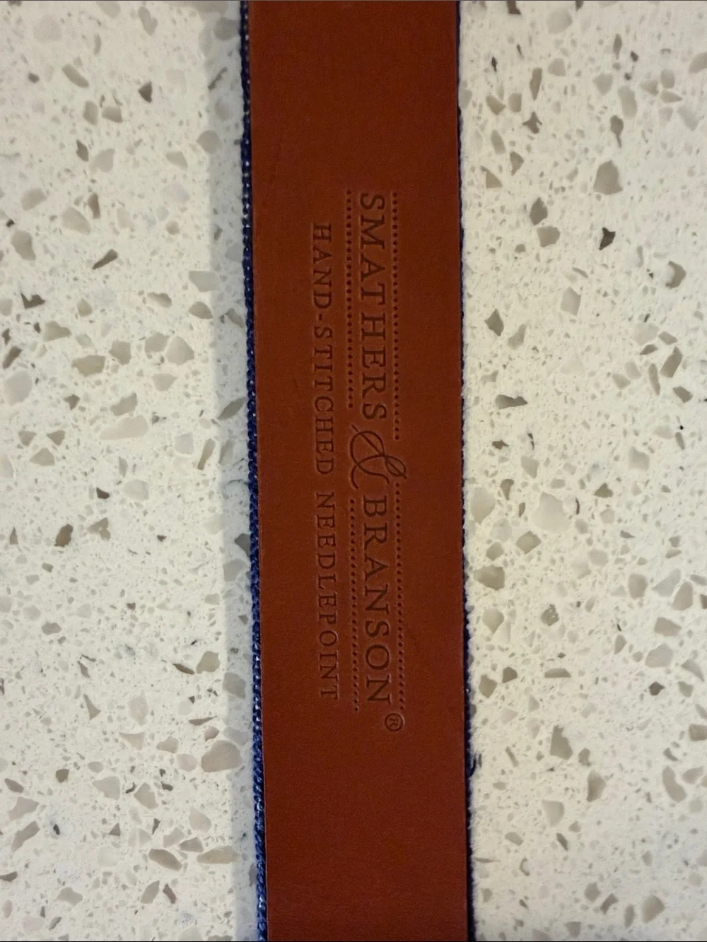 Men's Smathers & Branson Dark Navy Billfish Belt Size 34